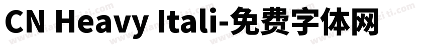 CN Heavy Itali字体转换